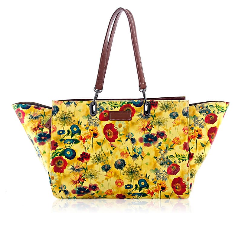 Unique patent changeable tote bags with flowers